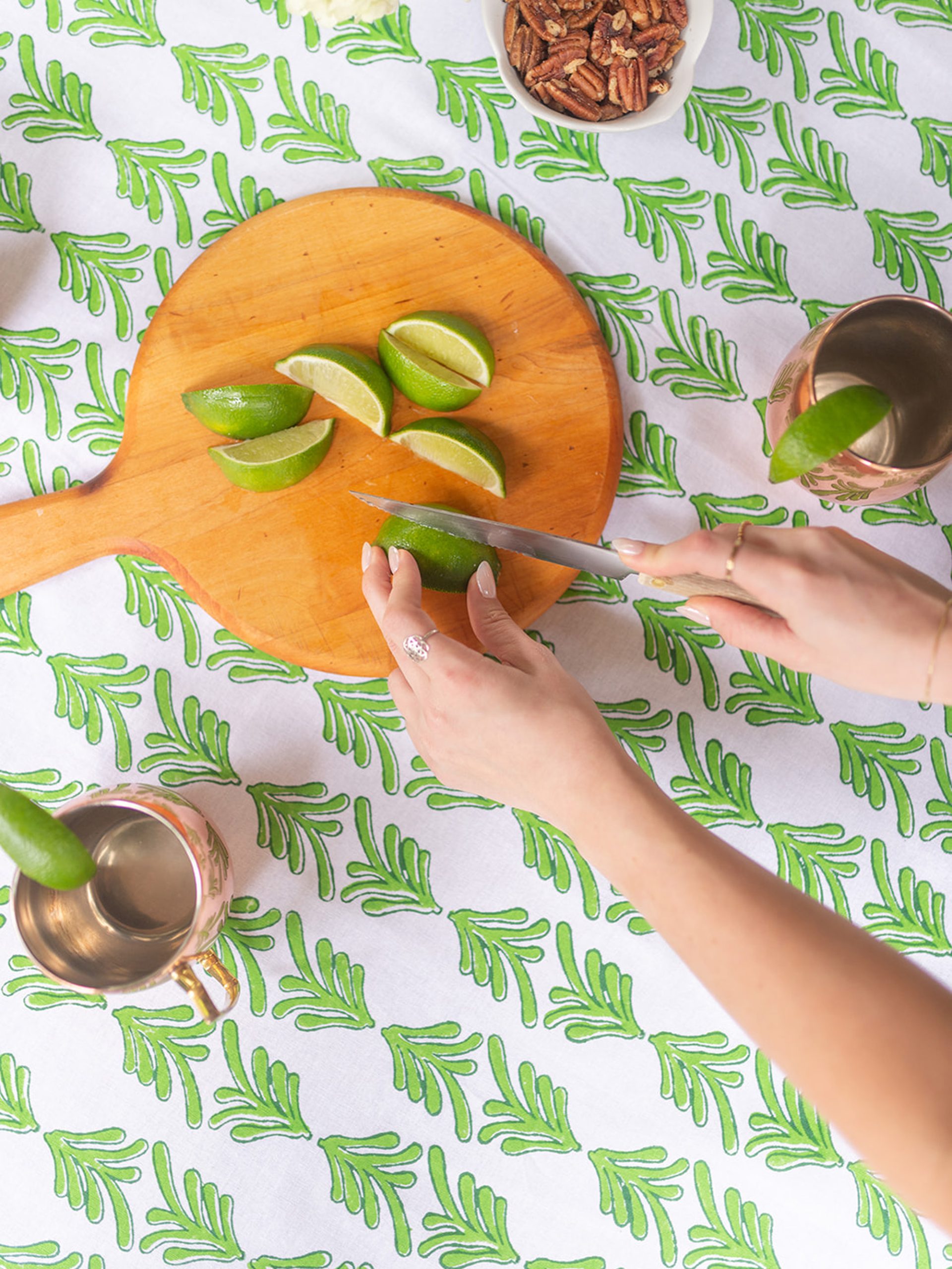 Image: limes on a cutting board