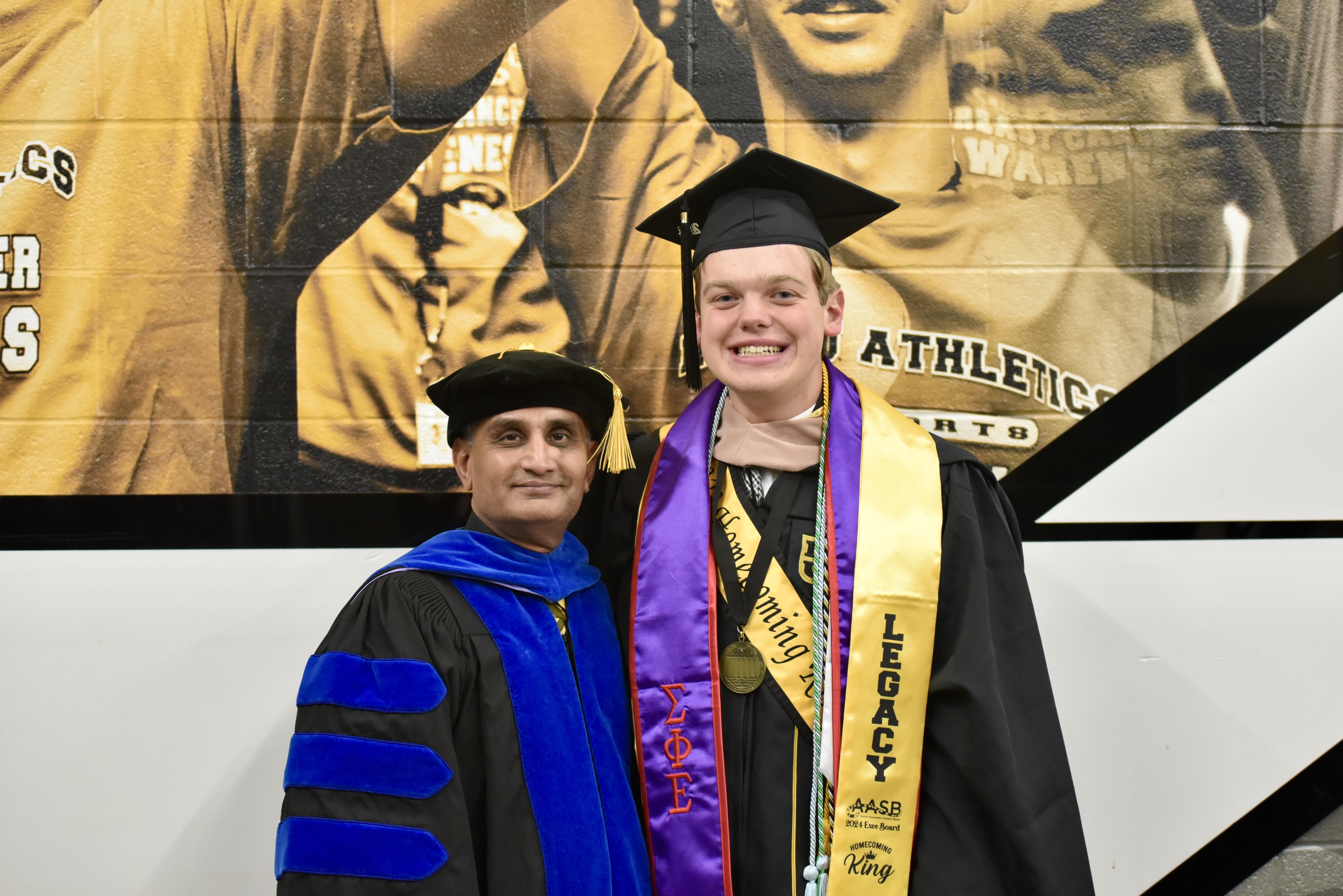 Dean Balaji Rajagopalan and student speaker Christian Hall