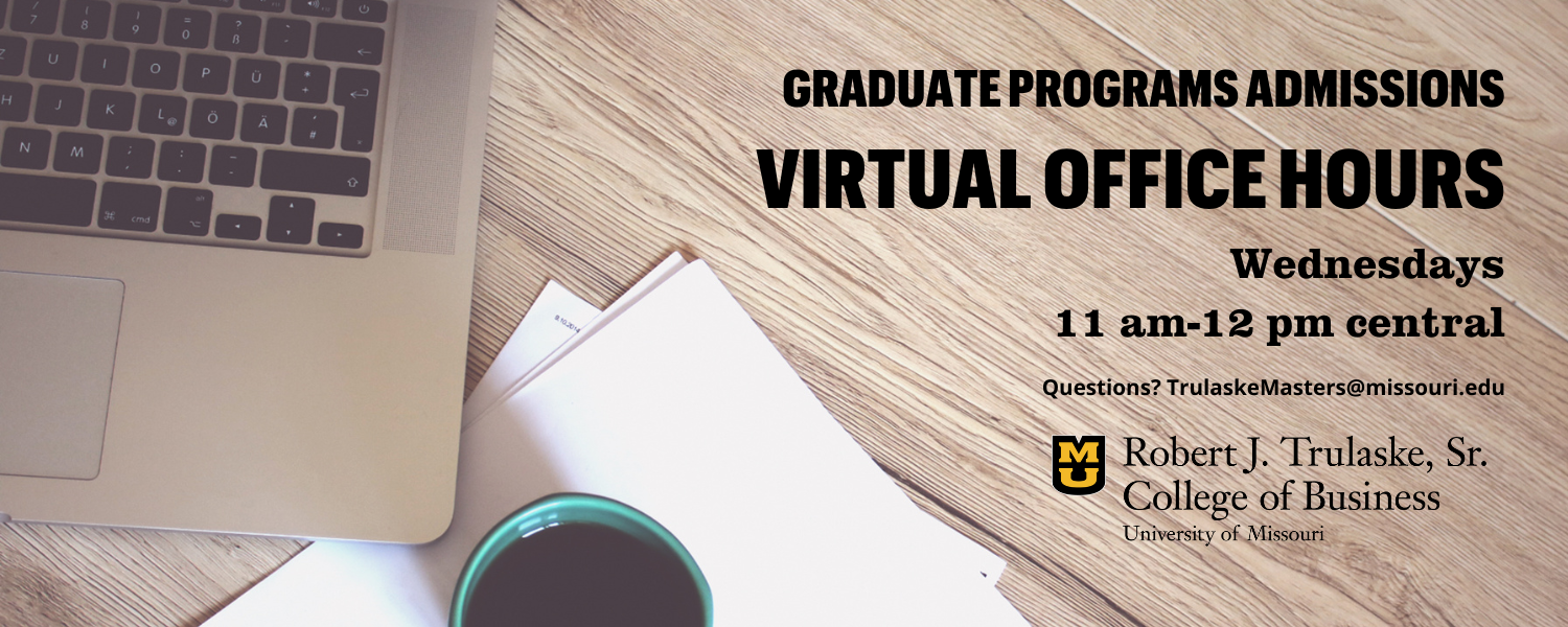 Graduate programs admissions virtual office hours flier