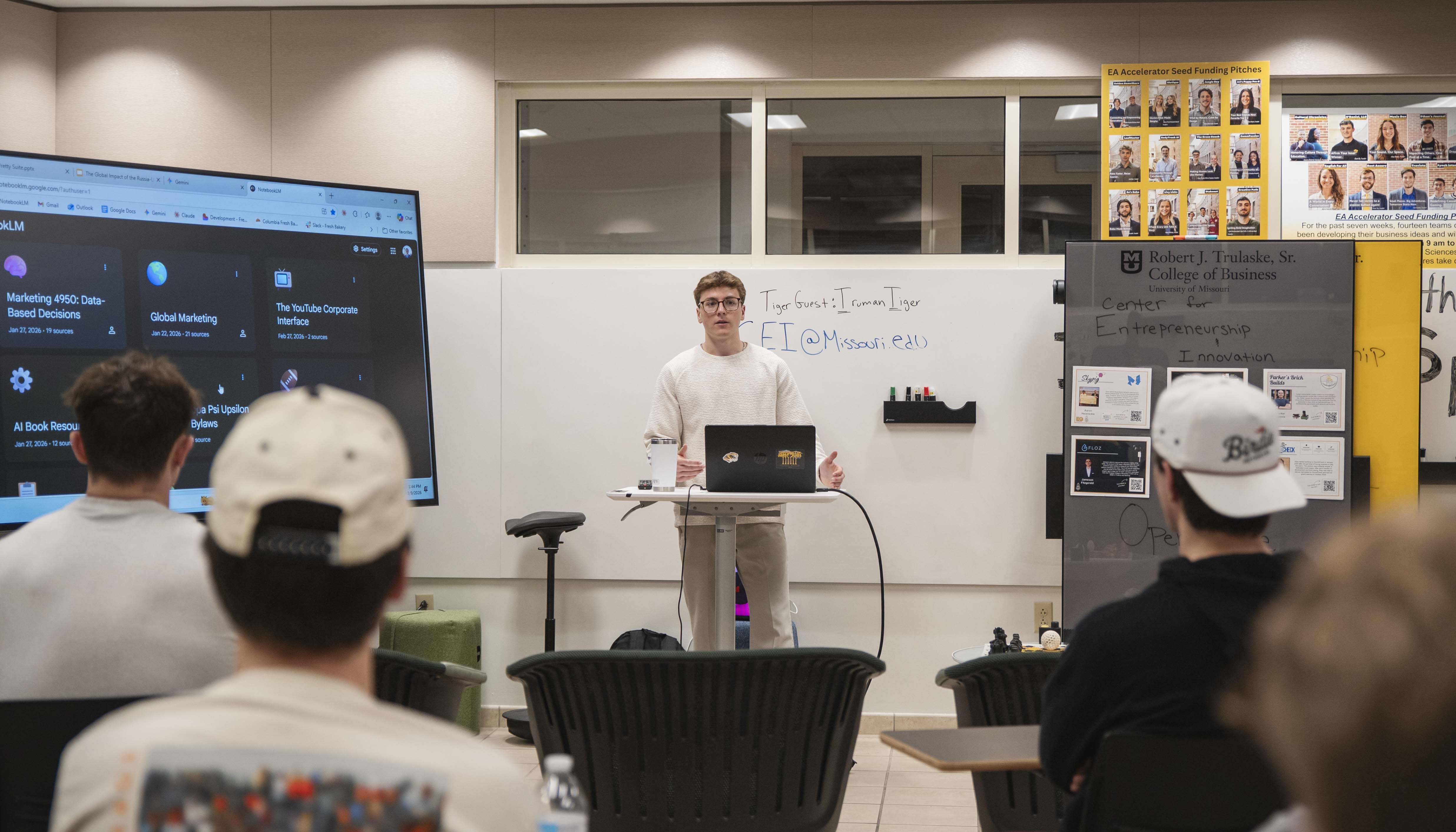 Luke Elking in his workshop