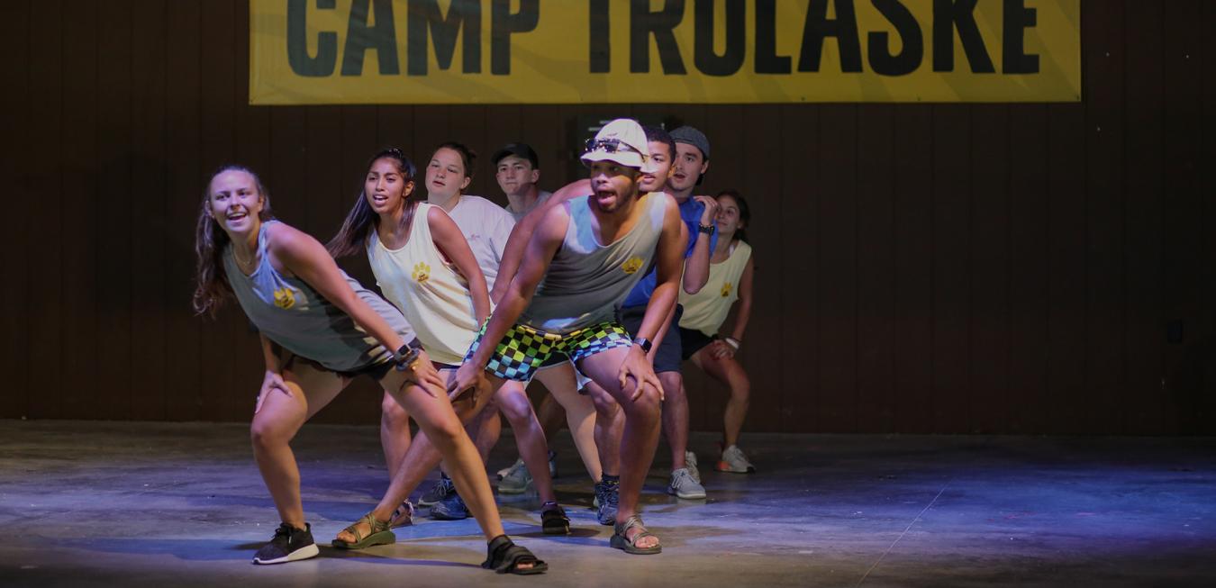 Image: Camp Trulaske campers performing a skit.