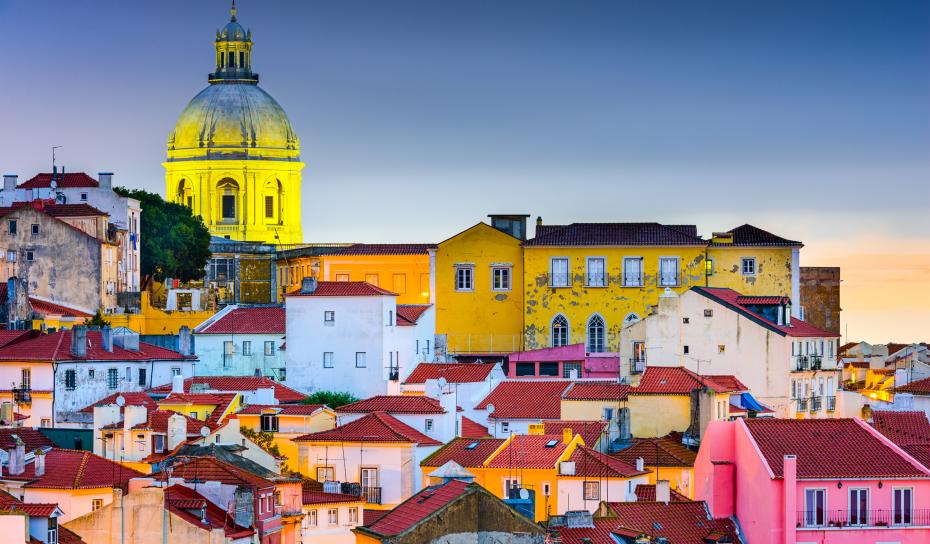 Lisbon landscape of buildings