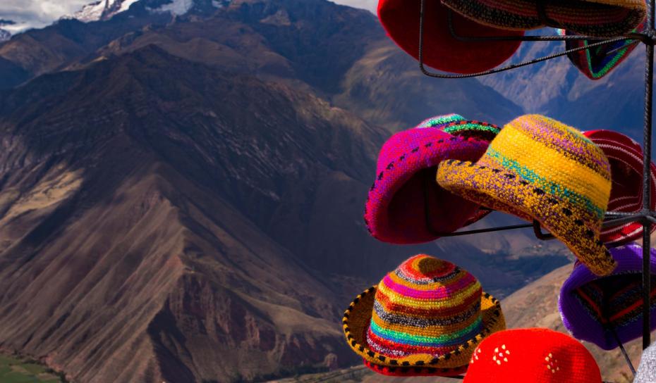 hats of many colors Peru