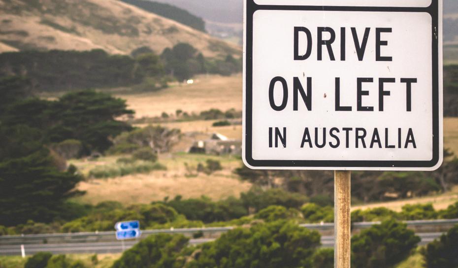 Driving Sign in AUS