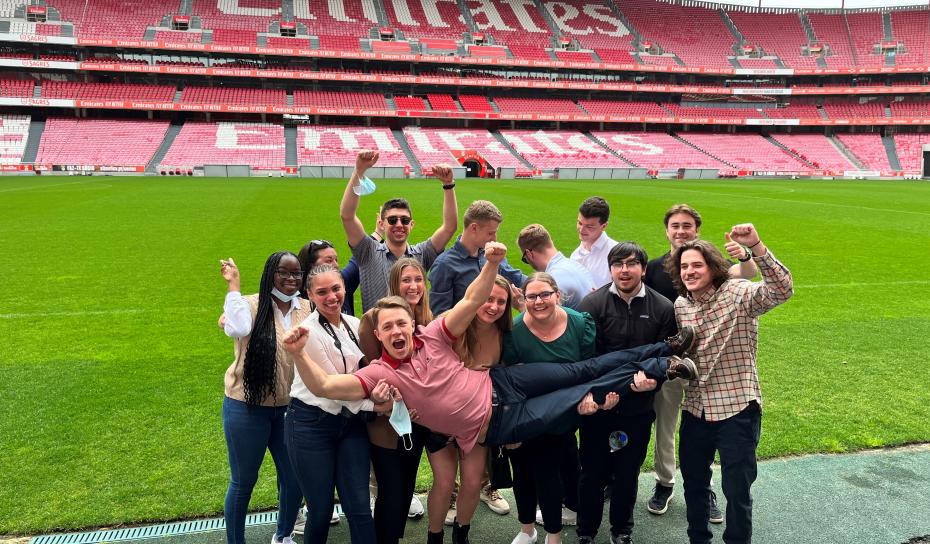 MU Students in Lisbon Soccer Arena