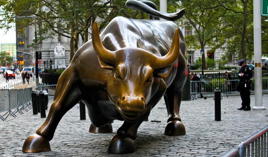 The Famous Bull Of Wall Street, In Manhattan, Nyc.
