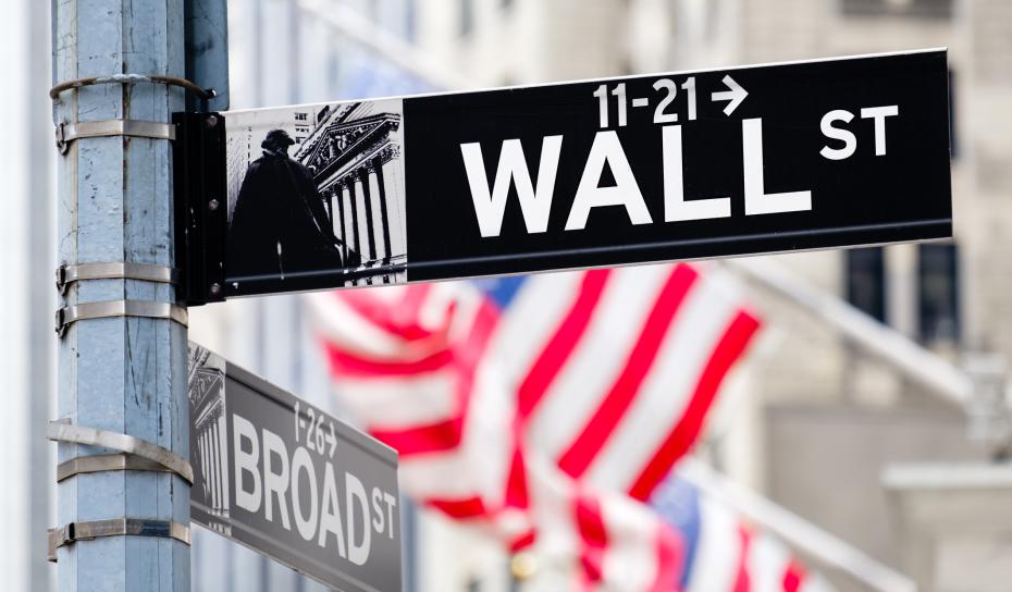 Wall Street Sign In New York City 