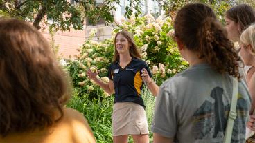 Summer Welcome Leader with her group