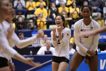 Carly Kan competing with Mizzou Athletics