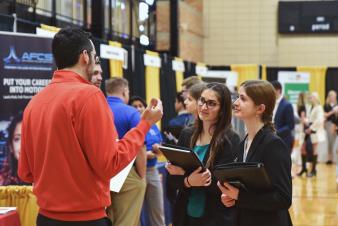 Image: Students at career fair