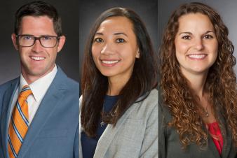 Headshots of Keith Czerney, Stevie Neuman and Jane Song