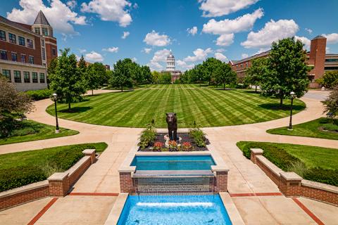 Jesse Hall across the quad