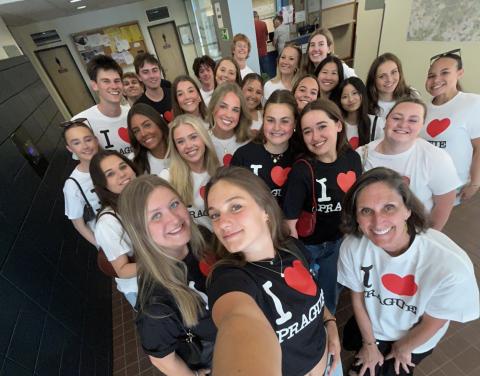 Rasmussen and ITC students learned more about international  business during a trip to Prague.