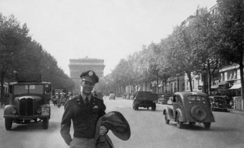 Robert J. Trulaske, Sr. in Paris during World War II photo