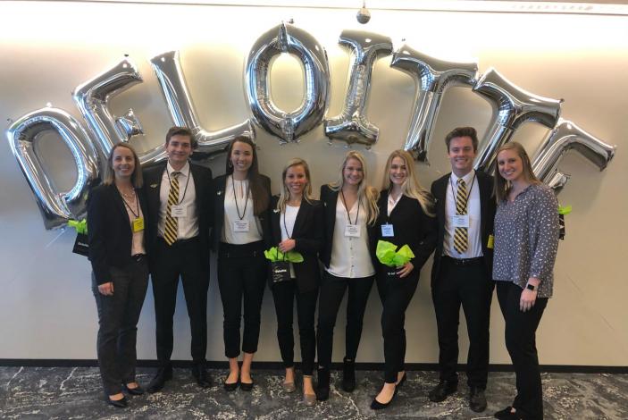 Image: Mizzou accountancy students at the Deloitte Audit Innovation Case Competition (AICC).