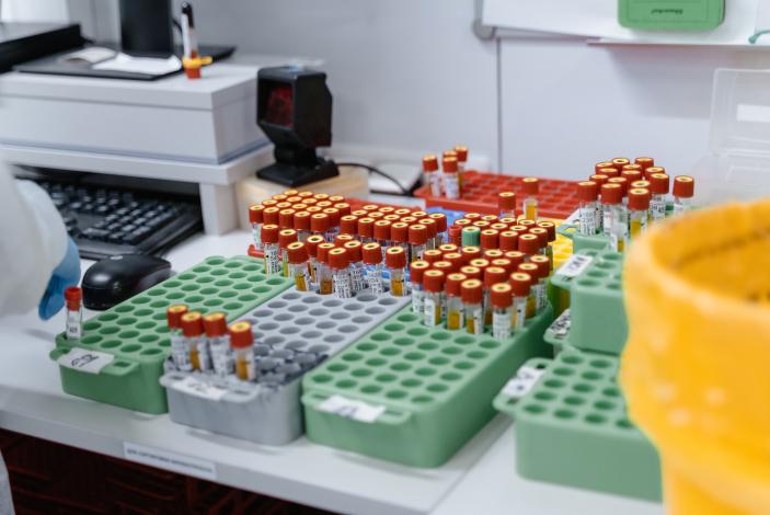 Scientist working in laboratory