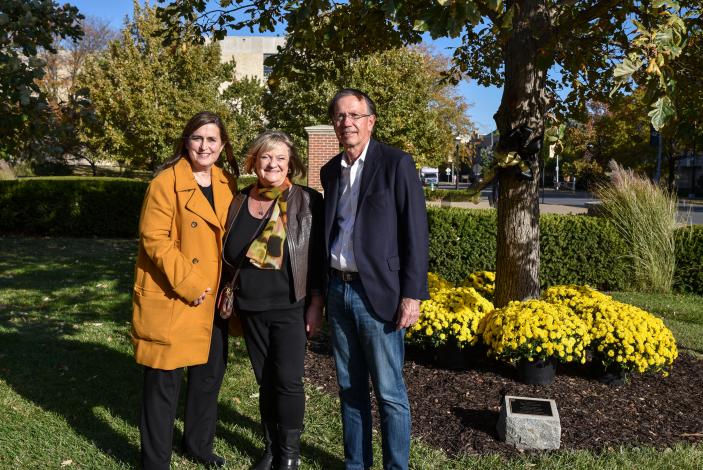 Mary Beth Marrs with Cornell's daughter, Sharon Beshore, and her husband, Lance