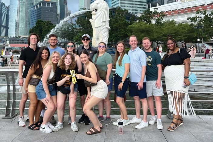 Group photo of Mizzou students who studied abroad in Southeast Asia in May 2023.