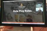 Image: A photo of a computer screen displaying "role play roles" from the class.