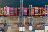 A stock image of a shipping container 