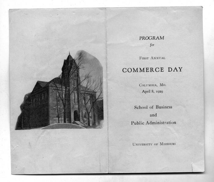 Image: Program for first annual Commerce Day circa 1929