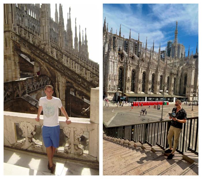 Mike Swigunski first visited Bergamo in 2009 as a student at Trulaske. Below is a photo from 10 years later at the same site in Milan: Duomo di Milano. 