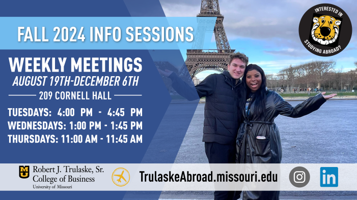 Fall Semester 24 Info Session Times