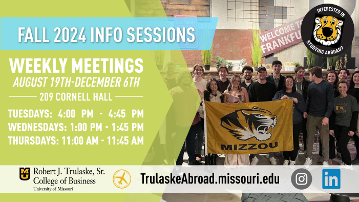 Fall 2024 Info Session Times