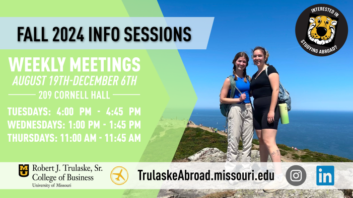 Fall 2024 Info Session Times