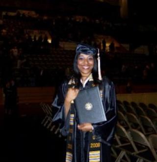 Carlanda McKinney on her graduation day