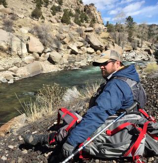 Anthony Vatterott on a backcountry hike in Colorado