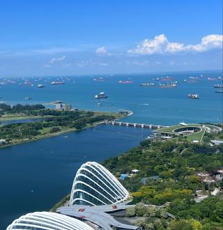 Image: View from the top of Marina Bay Sands Hotel